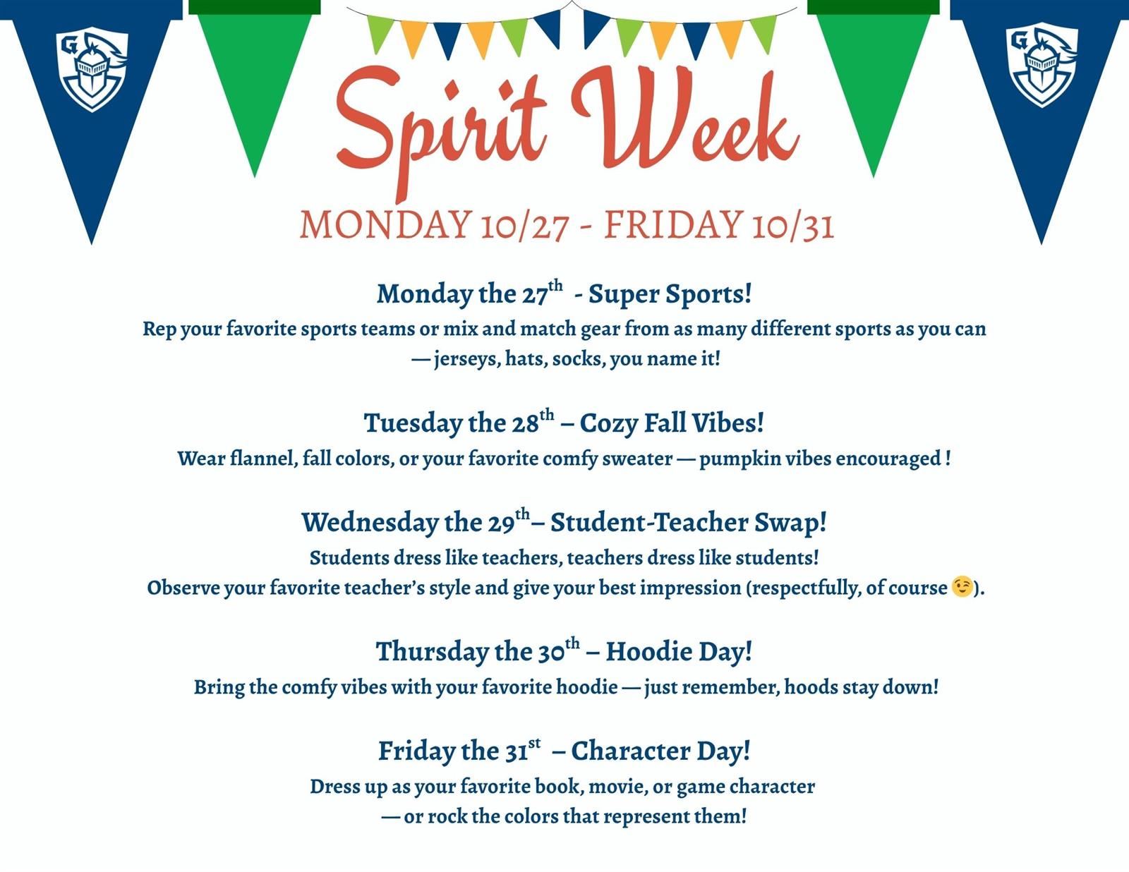 October Spirit Week!